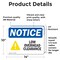 Signmission Low Overhead Clearance Sign With Symbol, 14 in W x Rectangle, Vinyl Decal OS-2PACK-NS-D-1014-L-14066 - alternate 3